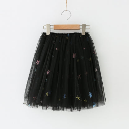 Small floral tulle skirt