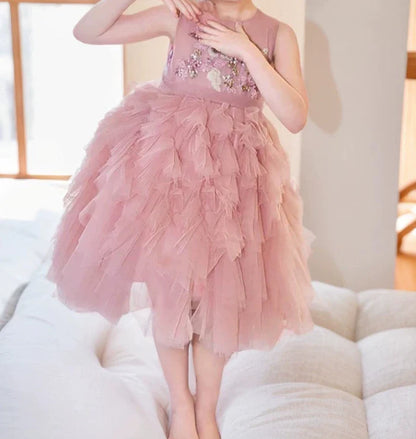 Children's Dress Florers Shiny and Tulle