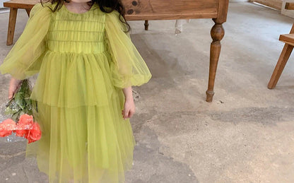 Children's Tulle Ruffled Dress