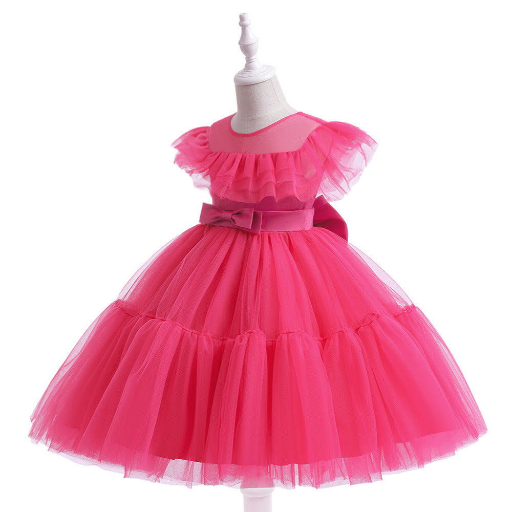 Children's pleated tulle dress