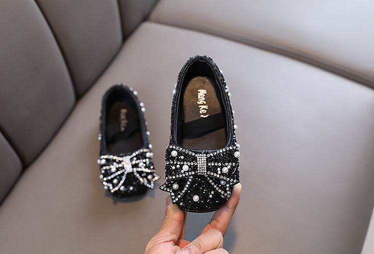 Shiny Bow Children's Shoes