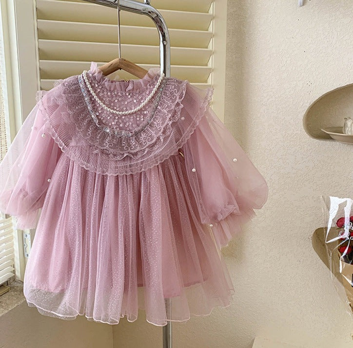 Children's Tulle Lace and Glitter Dress