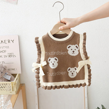 Children's Vest Bow Teddy Bears