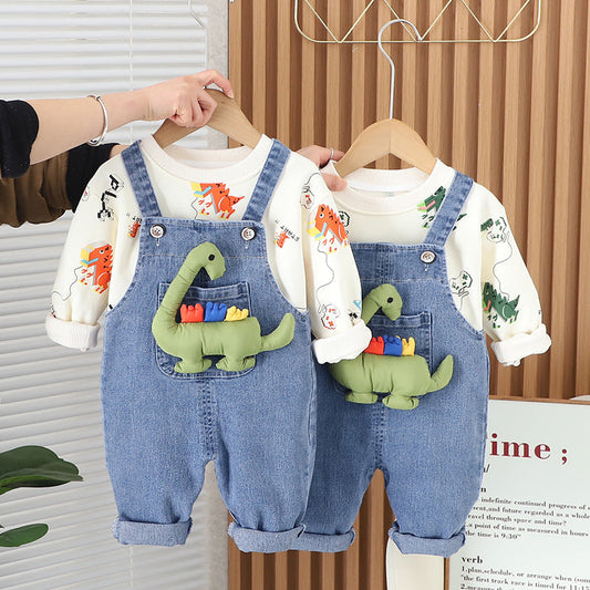 Men's Children's Dinosaur Bib Set