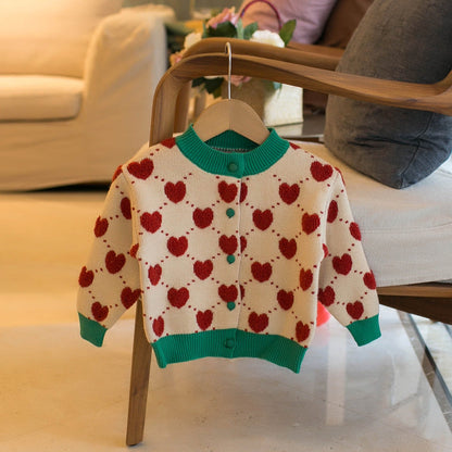 Women's Children's Jacket Buttons Little Hearts