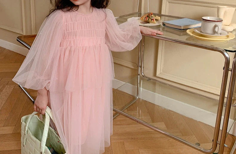 Children's Tulle Ruffled Dress