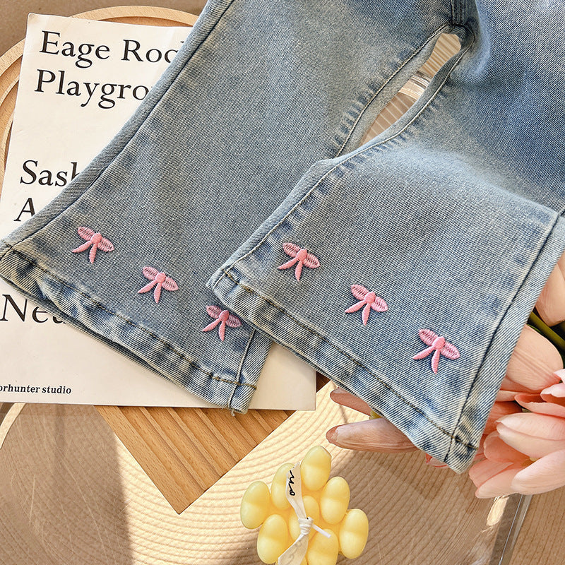 Girls' Infant Jeans Pants with Bows