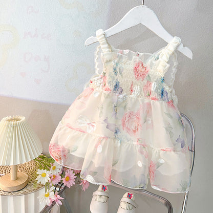 Bodysuit Floral Butterfly Wing Children's