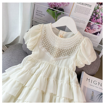 Children's Pearls Layered Dress