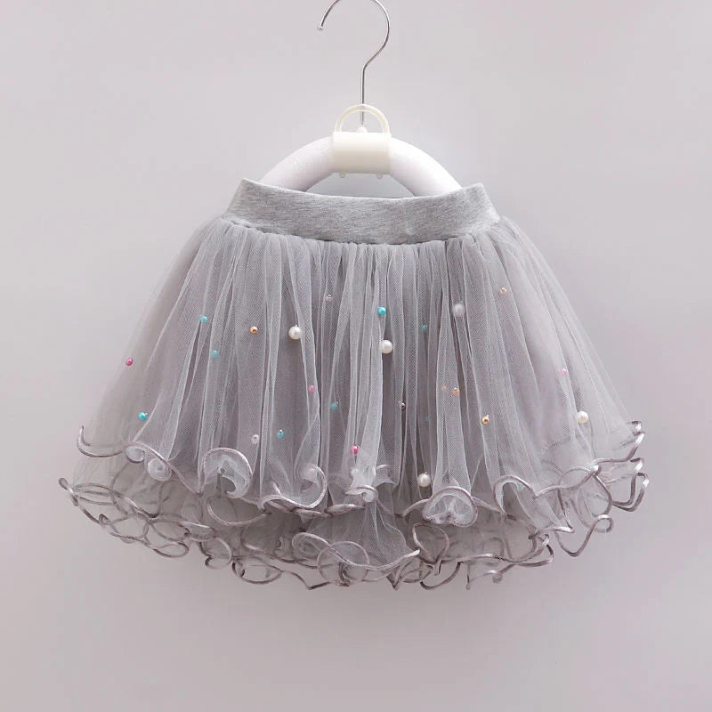 Children's Tulle Pearls Skirt