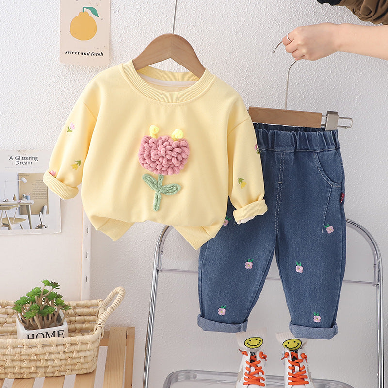 Children's Set Flowers and Jeans