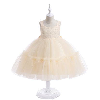 Tulle Sequins and Bow Party Dress