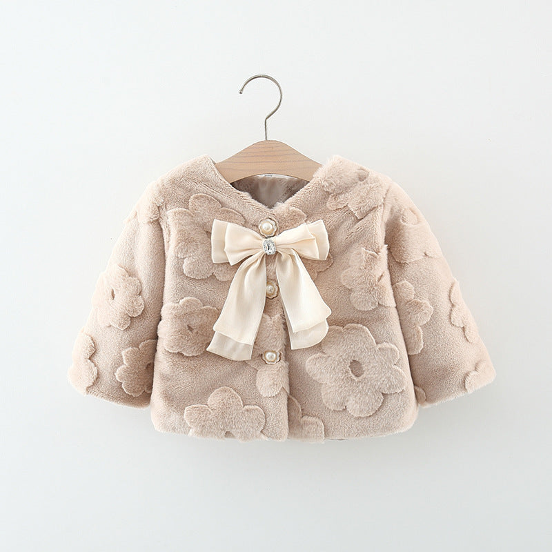 Women's Children's Floral Bow Coat