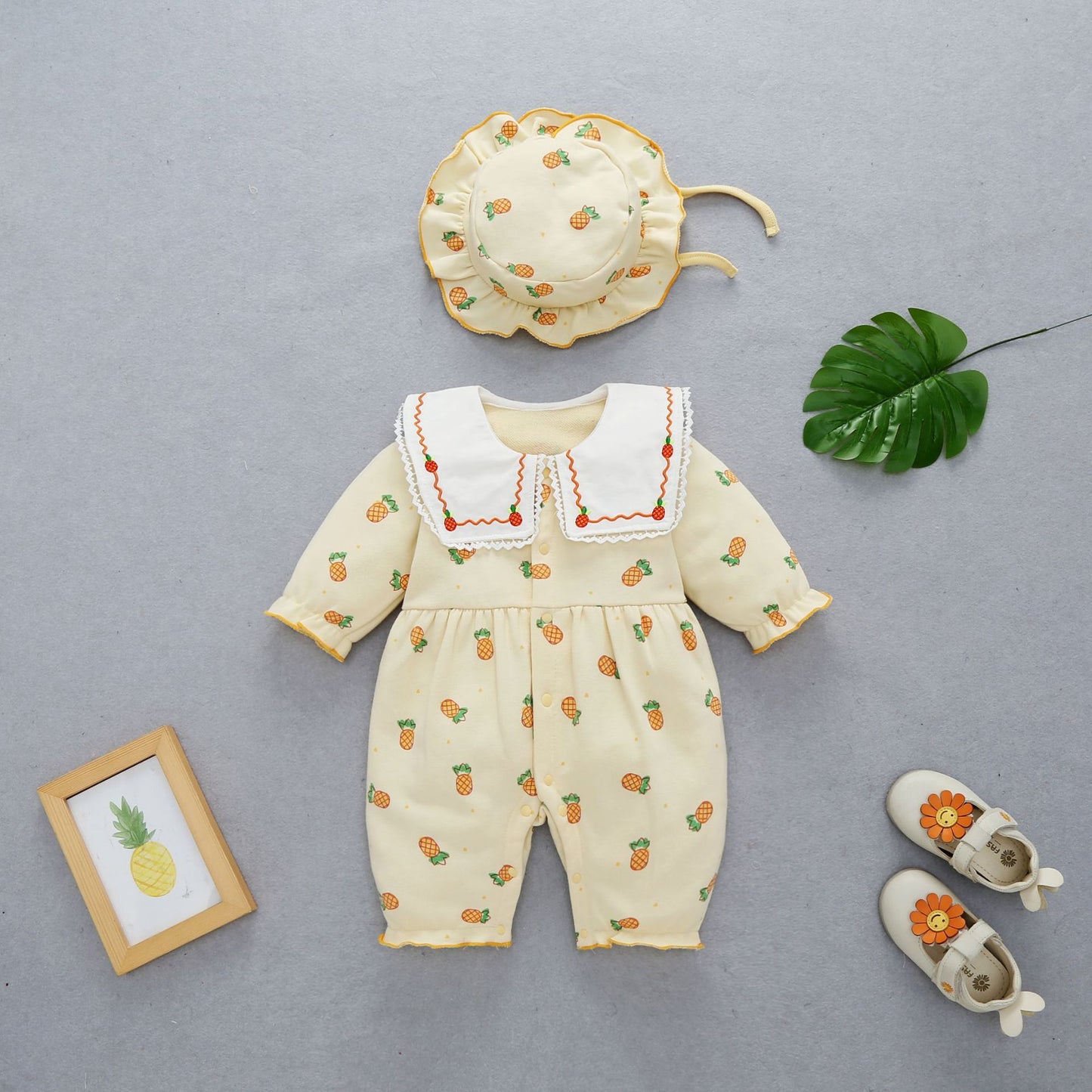 Girls' Infant Jumpsuit Fruit Collar