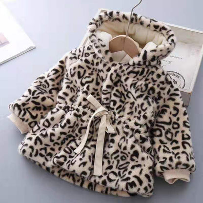 Children's Women's Plush Bow Coat