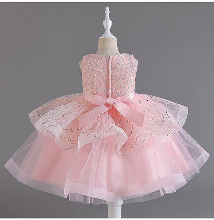 Shiny Tulle Lace Party Dress