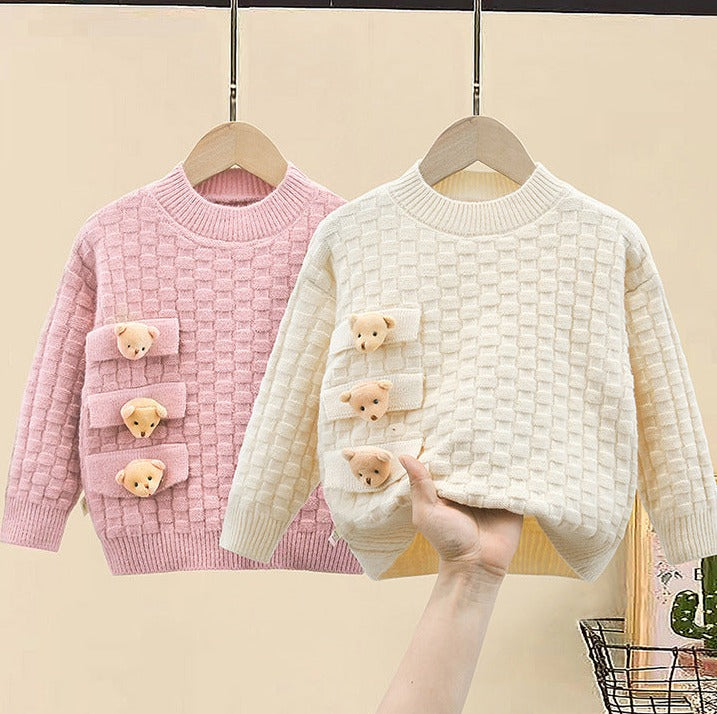 Women's Children's Blouse Knitted Teddy Bears