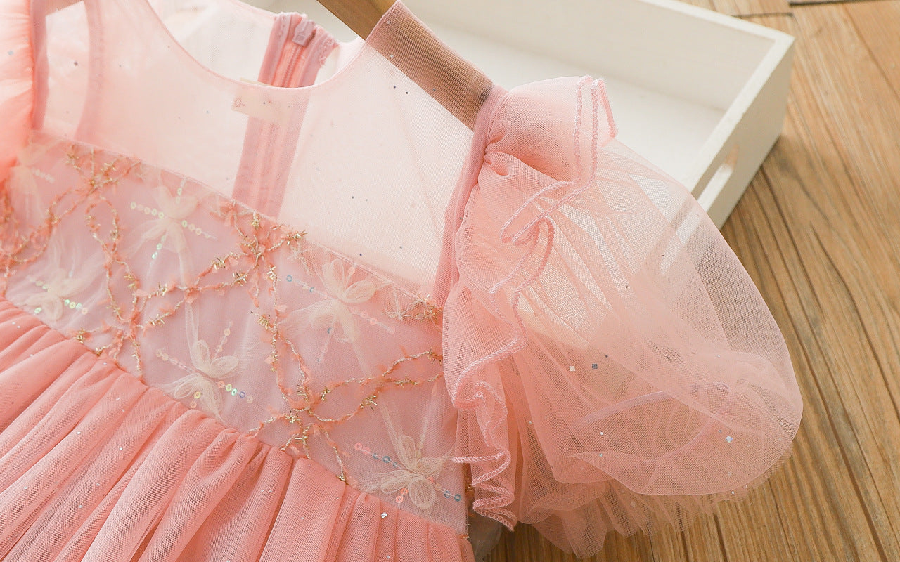 Children's Dress Tulle Glitter Ruffles