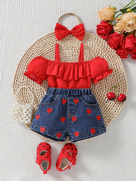 Red Love Girls' Set