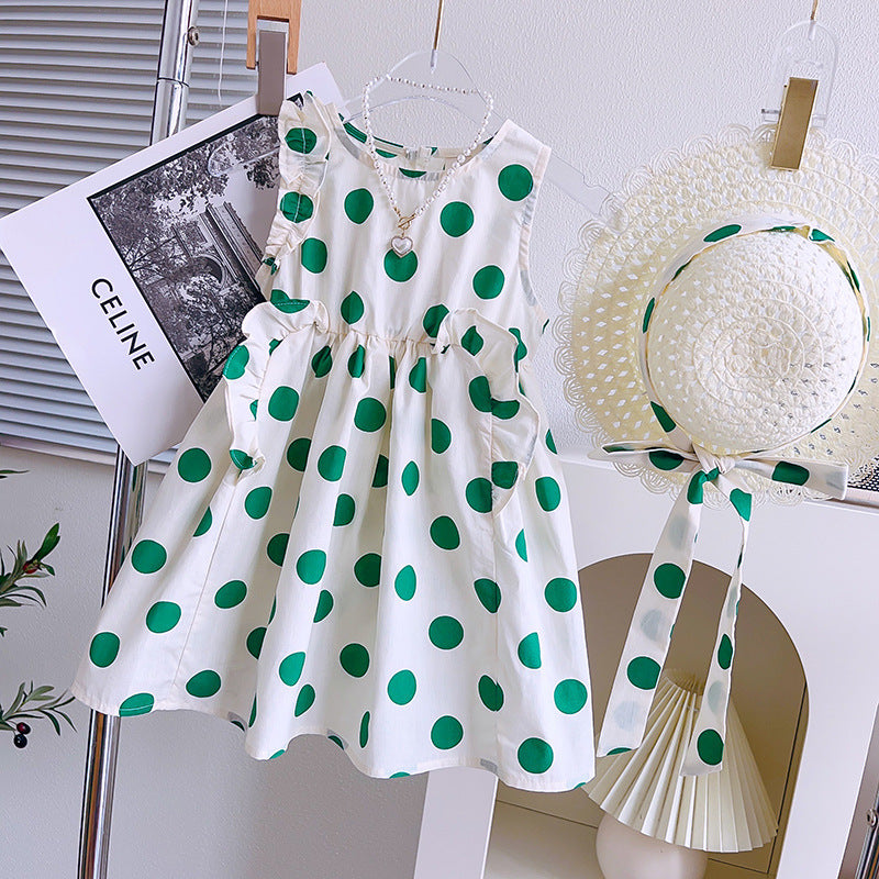 Green Polka Dot Children's Dress