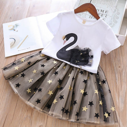 Girl's Infant Set Duckling Stars