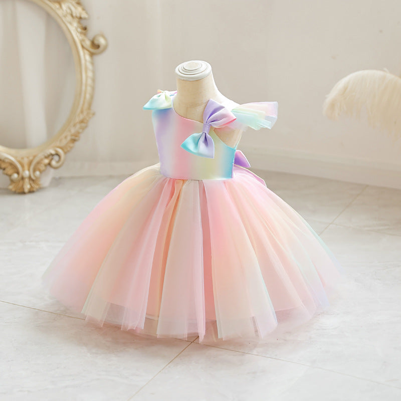 Tulle Colors Lace Children's Party Dress