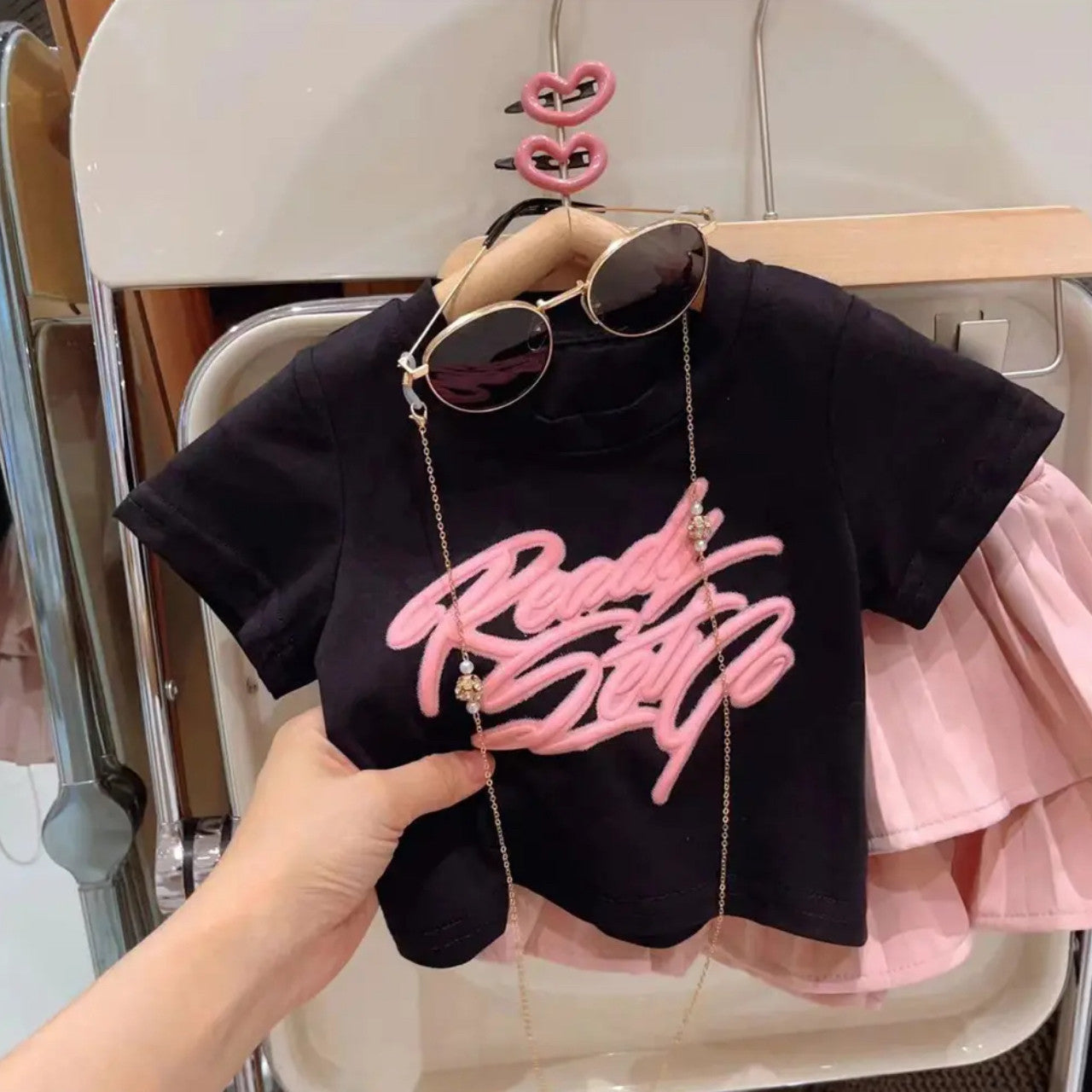 Girls' Infant Set T-Shirt and Pink Skirt