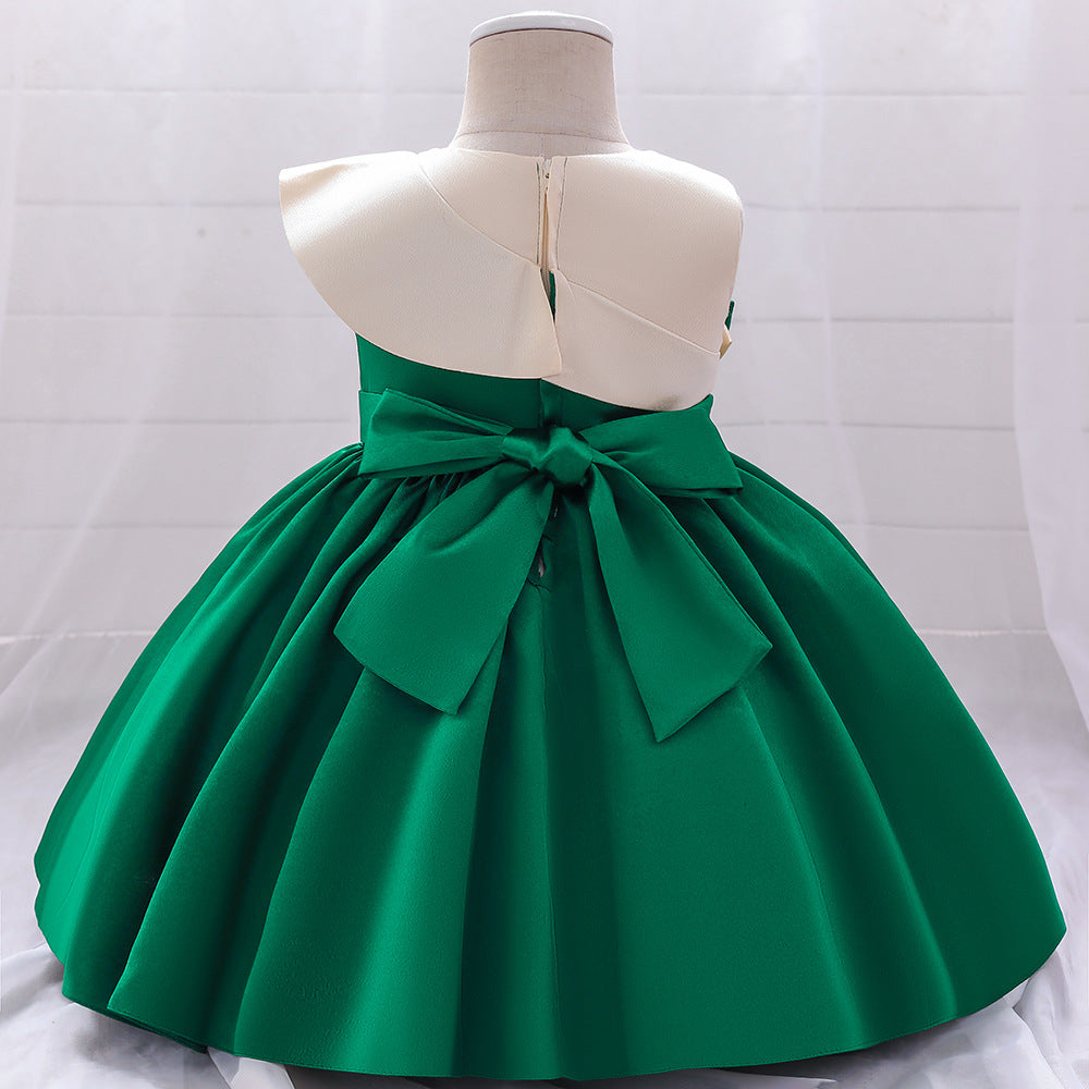 Satin Bow Children's Party Dress