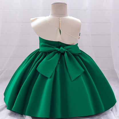 Satin Bow Children's Party Dress