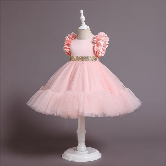 Puff Sleeve Tulle Party Dress