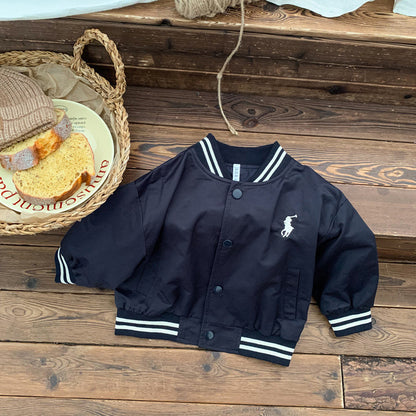 Children's Jacket with Stripes and Pockets