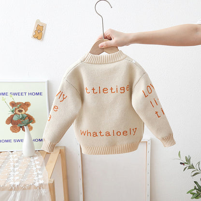 Children's Teddy Bear Round Neck Blouse