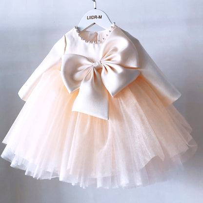 Pearls and Bow Children's Party Dress