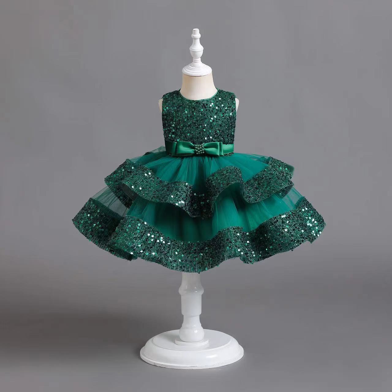 Shiny Christmas Party Dress for Children