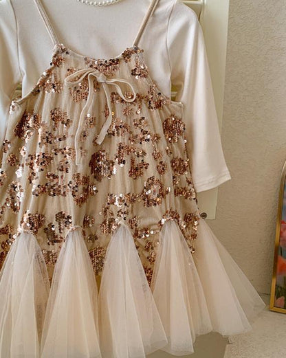 Lentejuelas y Tul Children's Dress