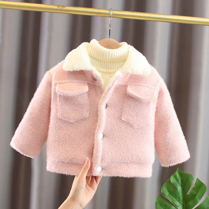 Girls' Plush Lined Coat