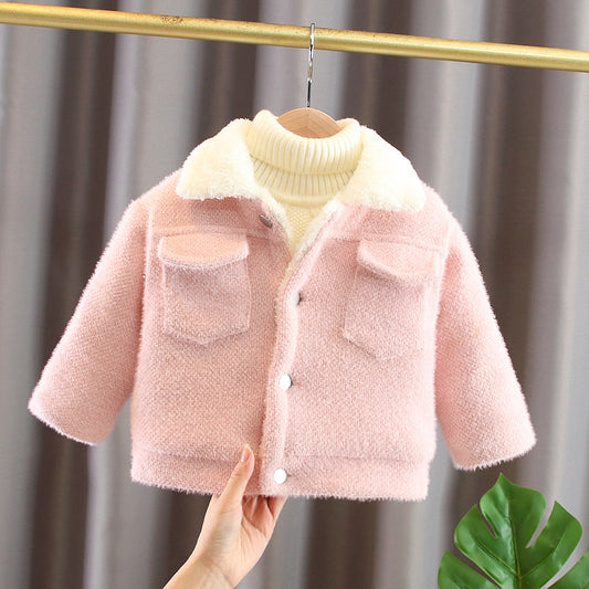 Girls' Plush Lined Coat