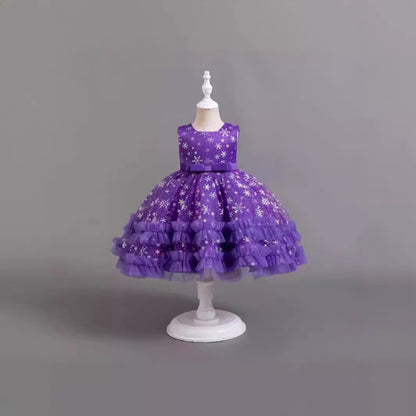 Shiny Bow Children's Party Dress