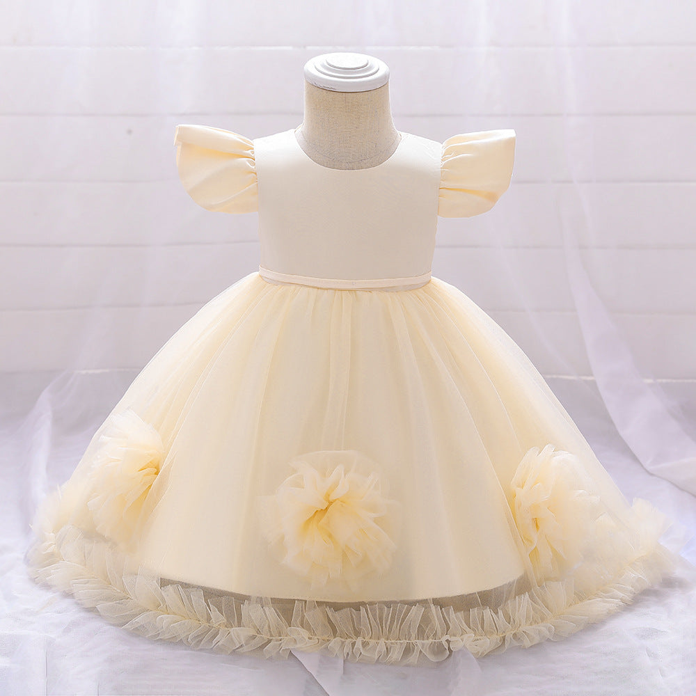 Children's Party Dress Tulle Flowers