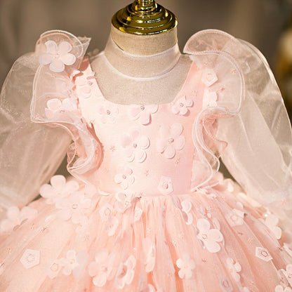 Pink Flowers Children's Dress