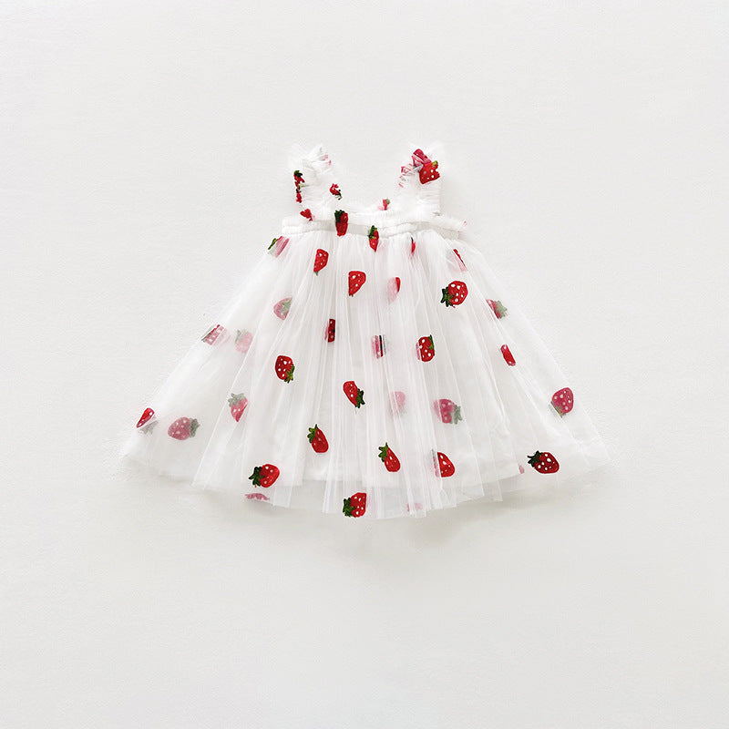 Children's Strawberry Tulle Dress