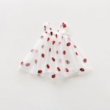 Children's Strawberry Tulle Dress