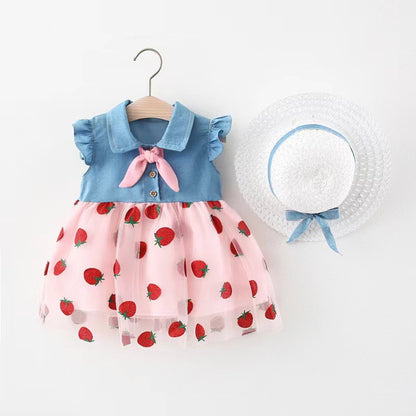 Children's Dress Tulle and Jeans Bow