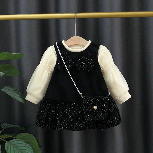 Shiny Children's Dress + Blouse