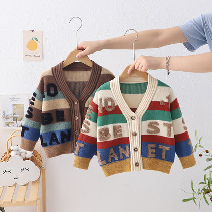 Children's Cardigan Knitting Letters