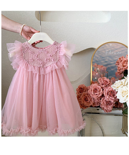 Children's Tulle Ruffles and Flowers Dress