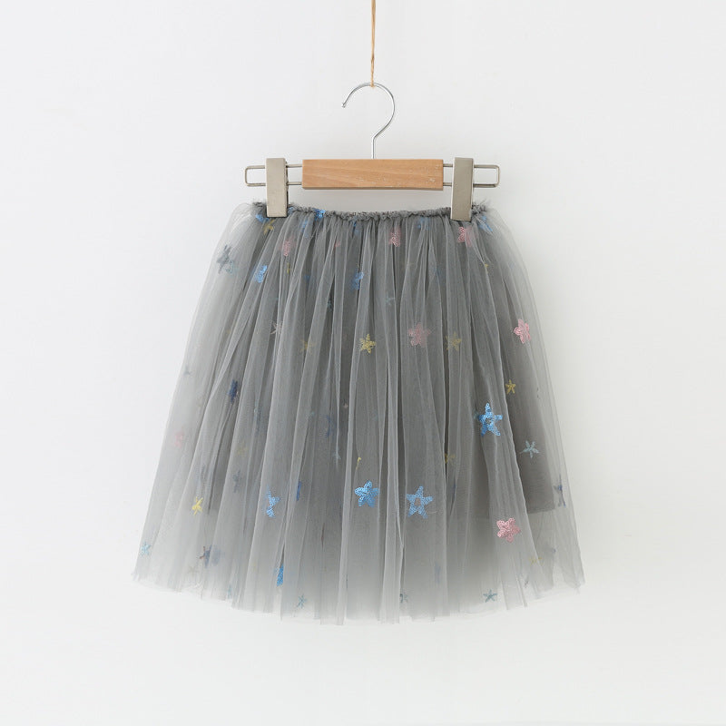 Small floral tulle skirt