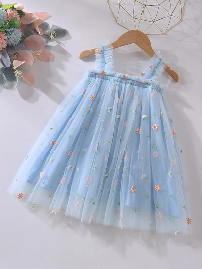 Children's Dress Tulle Flowers