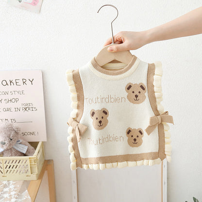 Children's Vest Bow Teddy Bears