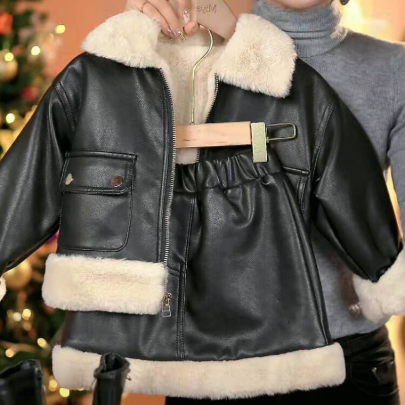 Furry Leather Children's Set